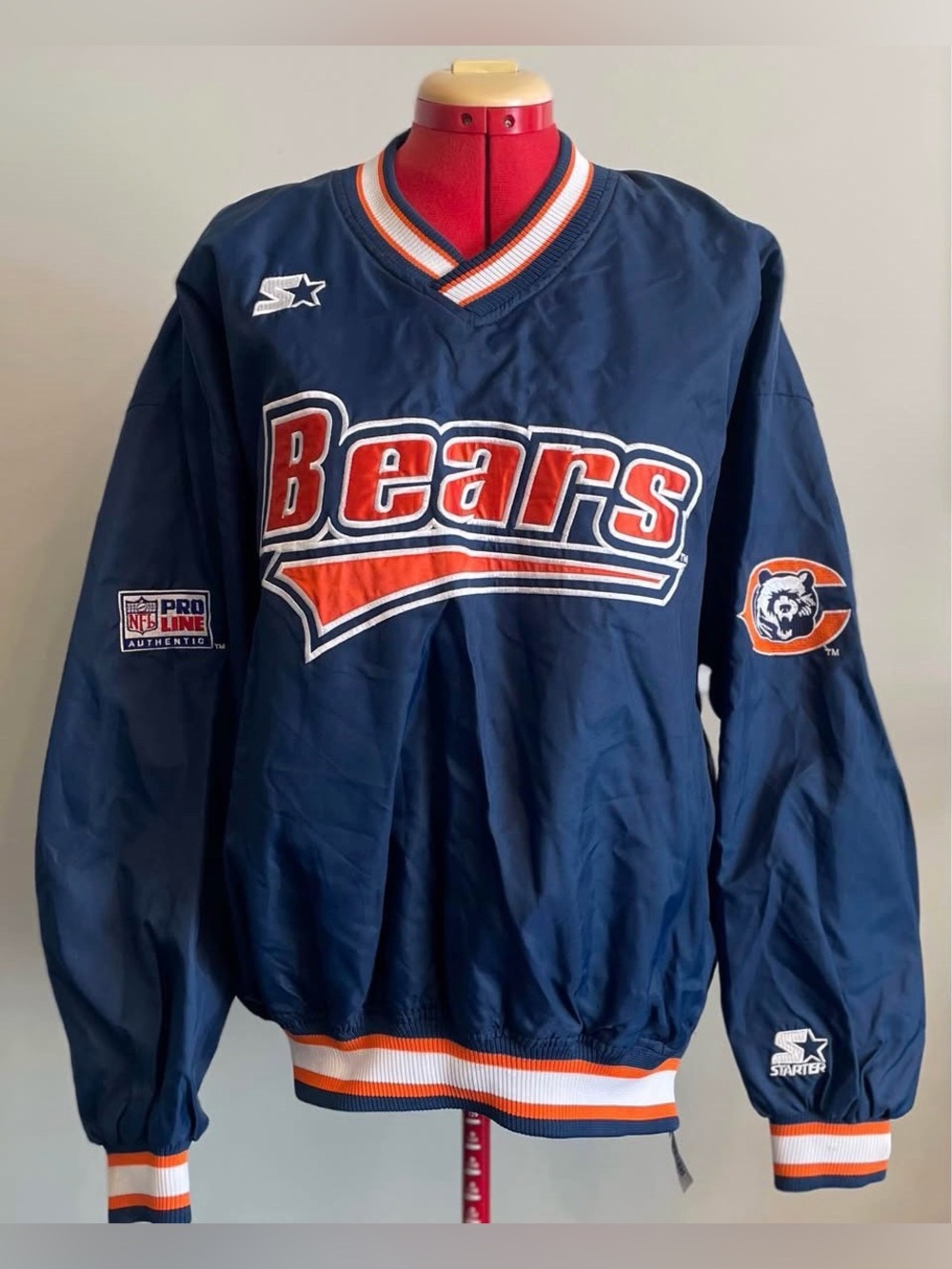 vintage Starter Pro Line Chicago Bears pullover jacket - Size Large